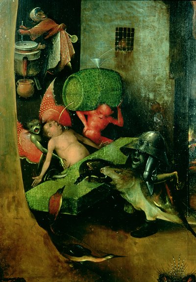 The Last Judgement (Altarpiece): Detail of the Cask by Hieronymus Bosch